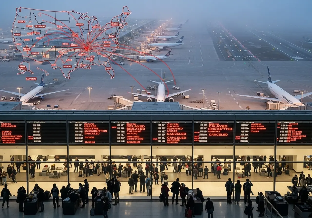 Nationwide Flight Delays Continue as Federal Shutdown Strains Airport Staffing